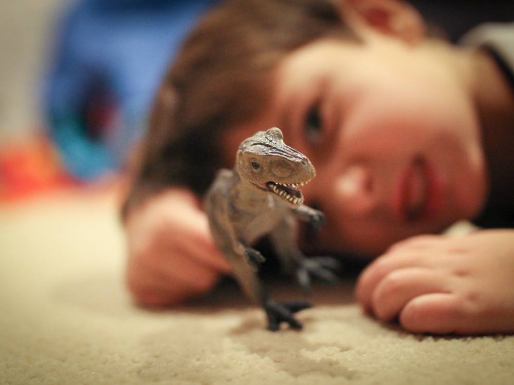 Dječaci će vjerojatno prvo pomisliti na borbu ako im se slučajno dinosaur nađe na dohvat ruke. 