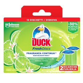 Proizvod Duck® Fresh Discs gel za čišćenje i osvježavanje WC školjke - duplo punjenje miris lime brenda Duck