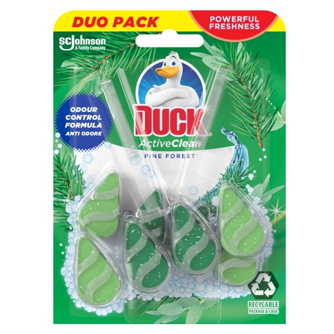 Proizvod Duck® Active Clean osvježivač za WC školjku duplo pakiranje miris pine brenda Duck