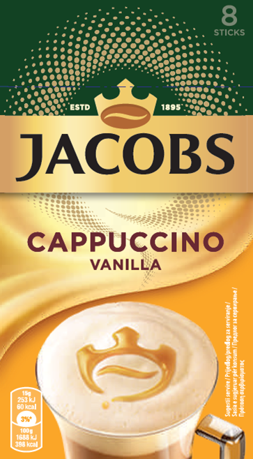 Proizvod Jacobs Instant Cappuccino s okusom vanilije 120 g brenda Jacobs