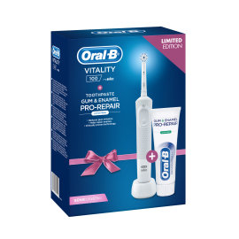 Proizvod Oral-B set električna zubna četkica D100 Vitality Sensitive white i zubna pasta Oral-B brenda Oral-B