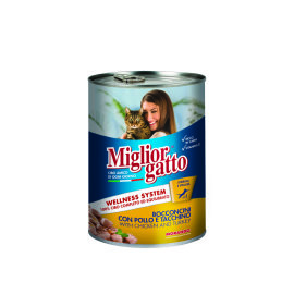 Proizvod Miglior hrana za mačke piletina/puretina u konzervi 405 g brenda Morando