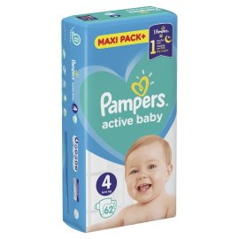 Proizvod Pampers pelene Active baby veličina 4 (9-14 kg) maxi pack 62 kom brenda Pampers