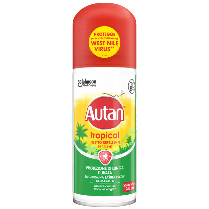 Proizvod Autan tropical suhi sprej protiv uboda komaraca 100 ml brenda Autan