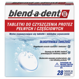 Proizvod Blend-a-dent tablete za čišćenje zubnih proteza Long lasting fresh 28 kom brenda Blend- a- dent