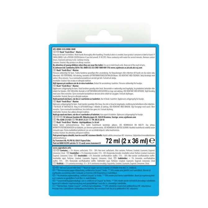 Proizvod Duck® Fresh Discs gel za čišćenje i osvježavanje WC školjke miris marine brenda Duck