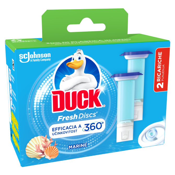 Proizvod Duck® Fresh Discs gel za čišćenje i osvježavanje WC školjke - duplo punjenje miris marine brenda Duck