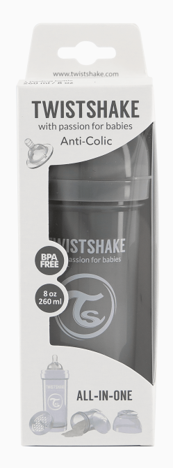 Proizvod Twistshake Anti-Colic bočica za bebe 260 ml pastel siva brenda Twistshake