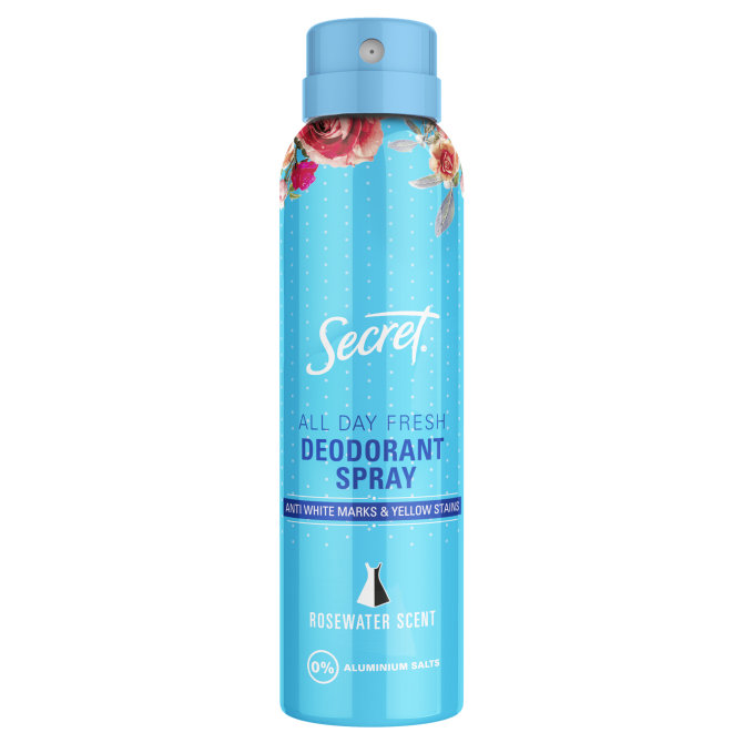 Proizvod Secret deo spray All Day Fresh Rosewater Scent 150 ml brenda Secret Platinum