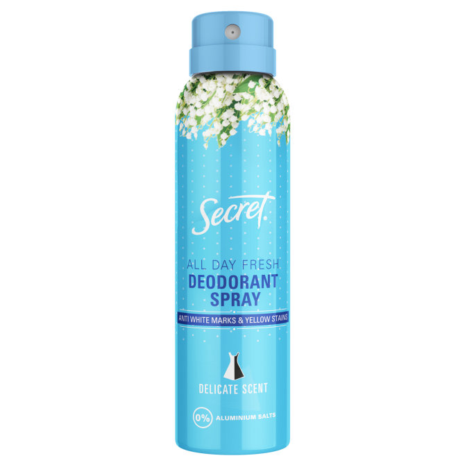 Proizvod Secret deo spray All Day Fresh Delicate Scent 150 ml brenda Secret Platinum