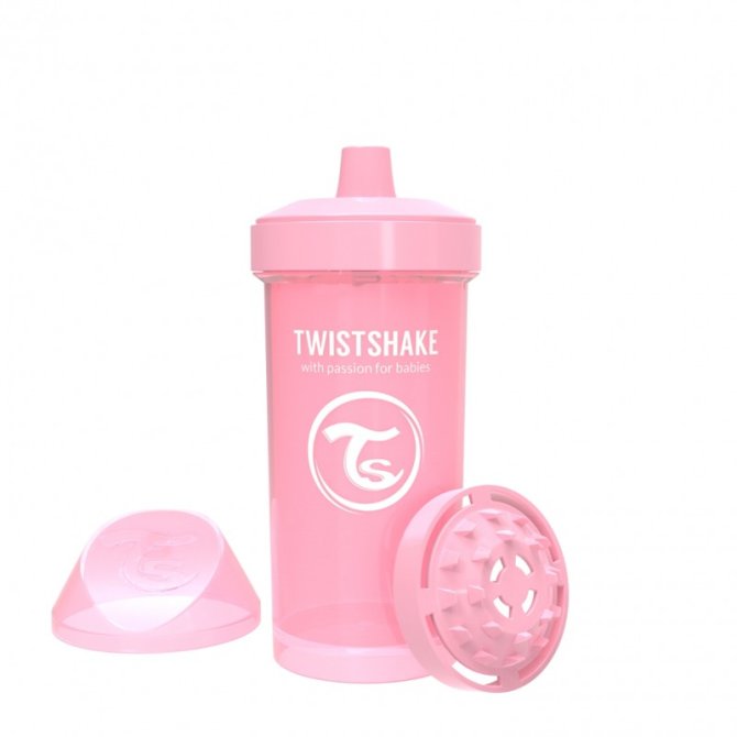 Proizvod Twistshake dječja boca 360 ml 12+m pastel roza brenda Twistshake