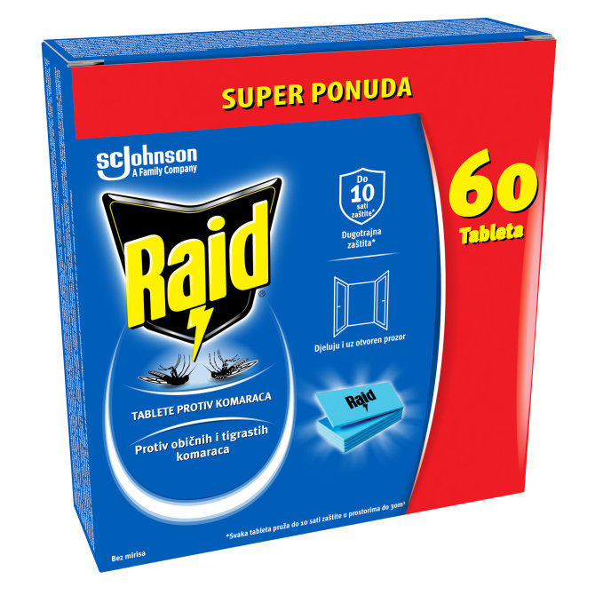 Proizvod Raid laminirane tablete  za električni aparatić promo pack 60 kom brenda Raid