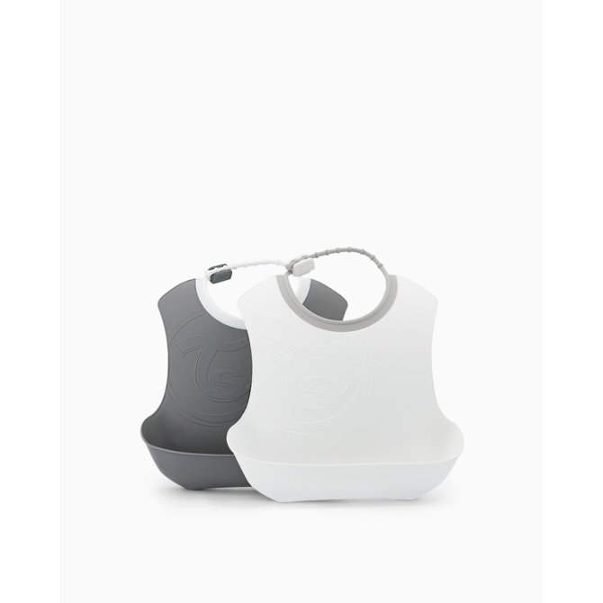 Proizvod Twistshake podbradak 2x 4+m pastel sivi i bijeli brenda Twistshake