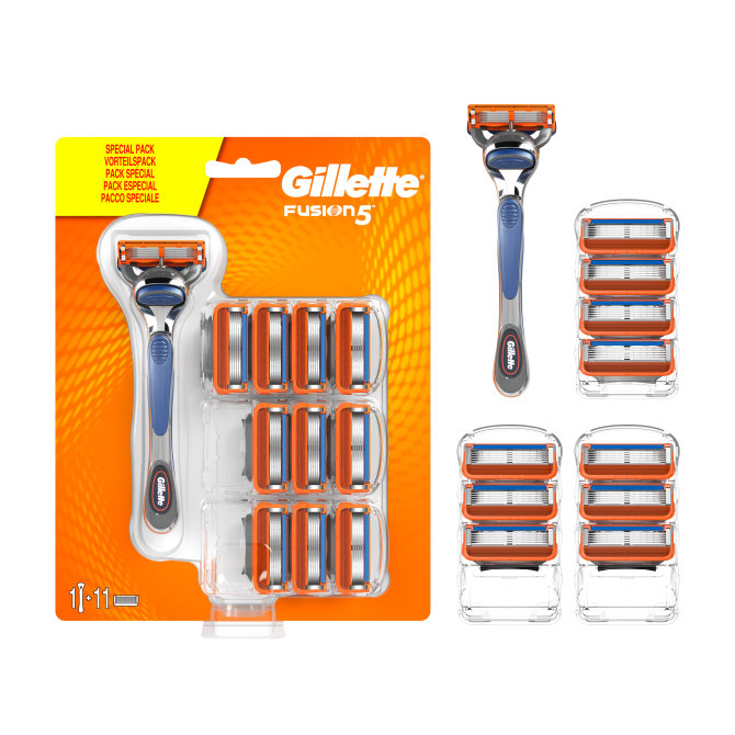 Proizvod Gillette Fusion brijač + zamjenske britvice 11 komada brenda Gillette