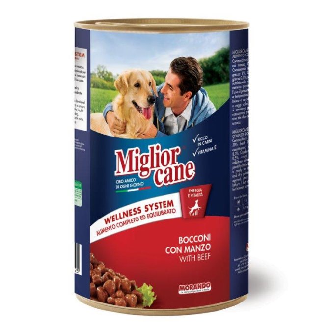 Proizvod Miglior hrana za pse govedina u konzervi 1250 g brenda Morando
