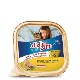 Proizvod Miglior hrana za mačke piletina i zečetina u konzervi 100 g brenda Morando