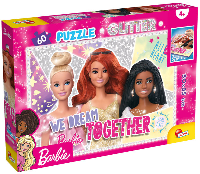 Proizvod Barbie Lisciani Glitter puzzle Selfie - 60 kom brenda Barbie - Lisciani