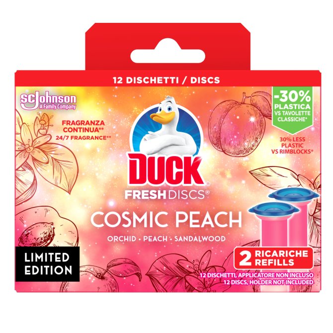 Proizvod Duck® Fresh Discs gel za čišćenje i osvježavanje WC školjke - duplo punjenje miris breskva brenda Duck