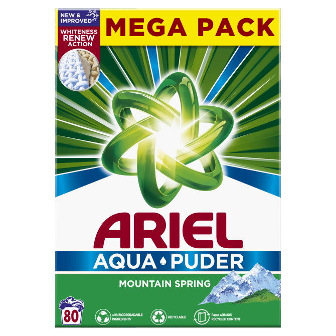 Proizvod Ariel prašak aqua puder mountain spring 5,2 kg za 80 pranja brenda Ariel