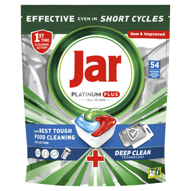 Proizvod Jar Platinum Plus Deep Clean tablete za strojno pranje posuđa 54 komada brenda Jar
