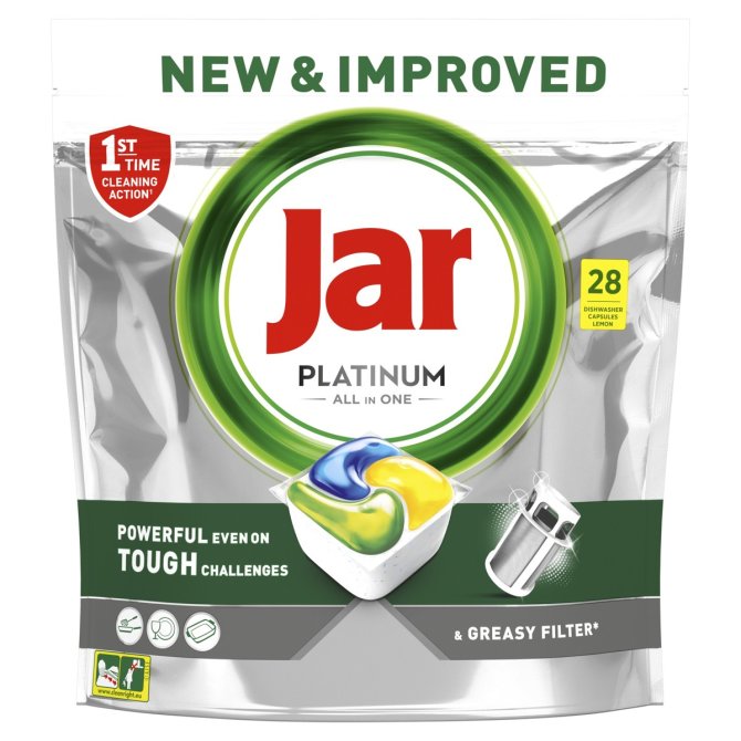 Proizvod Jar Platinum All in 1 tablete za strojno pranje posuđa 5x28 komada brenda Jar