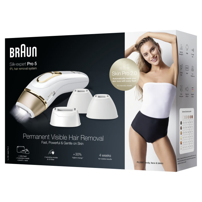Proizvod Braun Silk·expert Pro 5 PL5387 IPL uređaj za dugotrajno vidljivo uklanjanje dlačica kod kuće brenda Braun