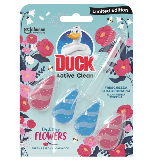 Proizvod Duck® Active Clean osvježivač za WC školjku miris First Kiss Flowers brenda Duck