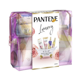 Proizvod Pantene Pro V poklon paket Me Time Bag šampon + balzam + ulje u maglici + SOS sprej brenda Pantene