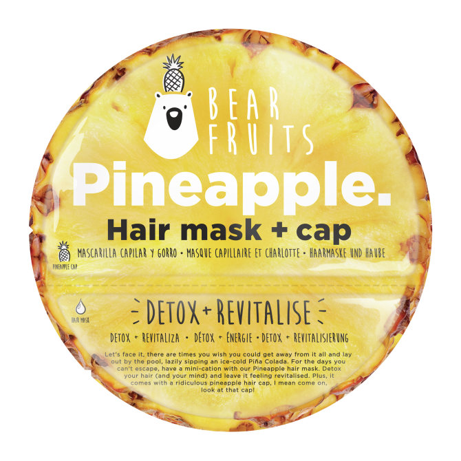 Proizvod Bear Fruits Pineapple maska za detox i revitalizaciju kose + kapa za kosu, 20 ml brenda Bear Fruits