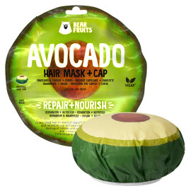 Proizvod Bear Fruits Avocado hranjiva maska za oštećenu kosu + kapa za kosu, 20 ml brenda Bear Fruits