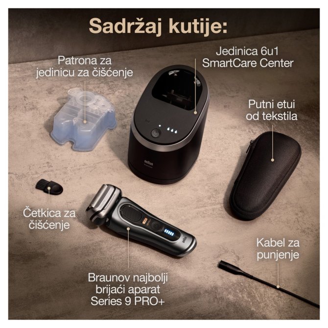 Proizvod Braun Series 9 PRO+ 9565cc brijaći aparat 6u1 SmartCare Center - grafitno sivi brenda Braun