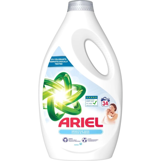Proizvod Ariel Sensitive Skin tekući deterdžent 34 pranja/1.7L brenda Ariel