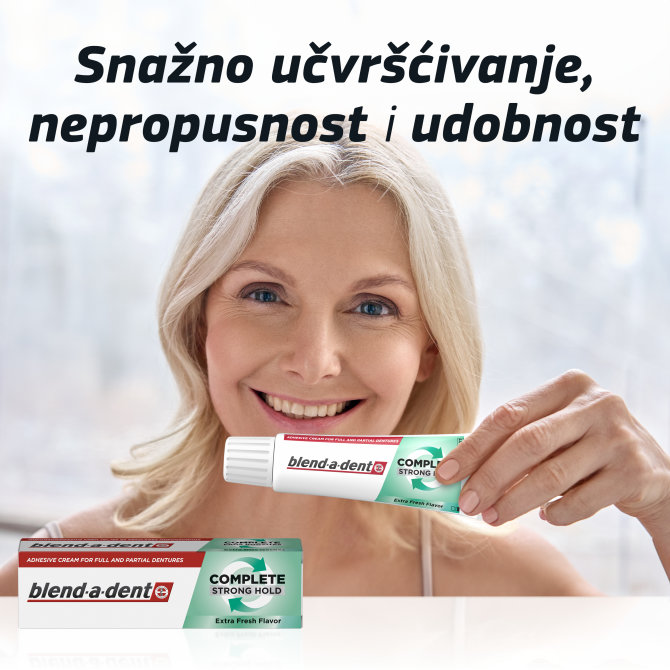 Proizvod Blend-a-dent Complete krema za učvrščivanje zubnih proteza Fresh 47 g brenda Blend- a- dent