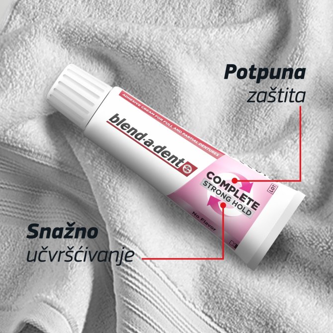 Proizvod Blend-a-dent Complete krema za učvrščivanje zubnih proteza Neutral 47 g brenda Blend- a- dent