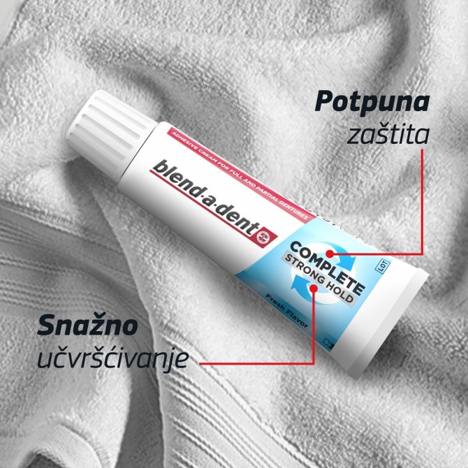 Proizvod Blend-a-dent Complete krema za učvrščivanje zubnih proteza Original 47 g brenda Blend- a- dent