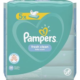Proizvod Pampers vlažne maramice fresh clean 5x52 komada brenda Pampers