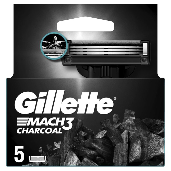 Proizvod Gillette Mach3 Charcoal zamjenske britvice 5 kom brenda Gillette