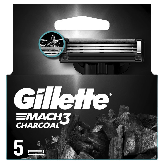 Proizvod Gillette Mach3 Charcoal zamjenske britvice 5 kom brenda Gillette