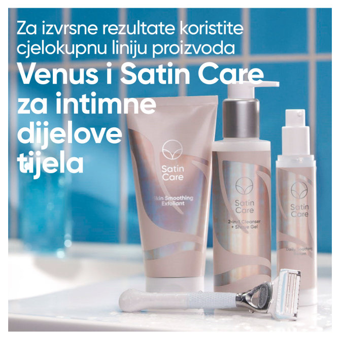 Proizvod Gillette Venus Satin Care 2u1 gel za čišćenje i brijanje, 190 ml brenda Gillette