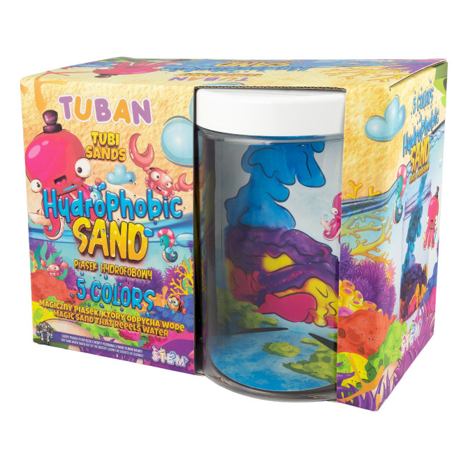 Proizvod Tuban set hidrofobni pijesak - 5 boja i akvarij brenda Tuban