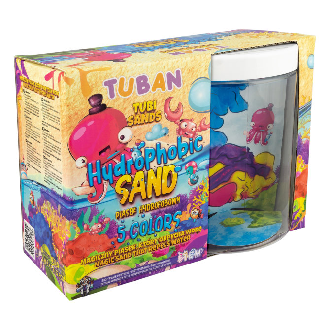 Proizvod Tuban set hidrofobni pijesak - 5 boja i akvarij brenda Tuban