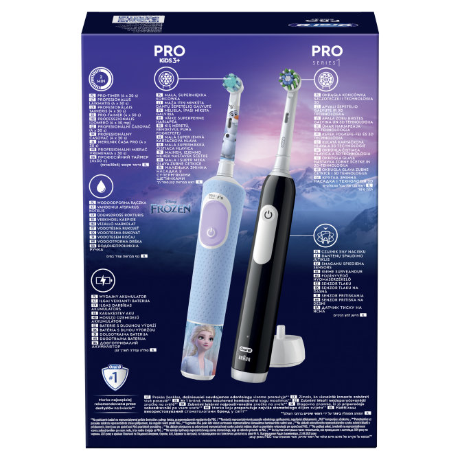 Proizvod Oral-B električna zubna četkica Pro Series 1 Black + Pro Kids 3+ Frozen - Family Edition duopack brenda Oral-B