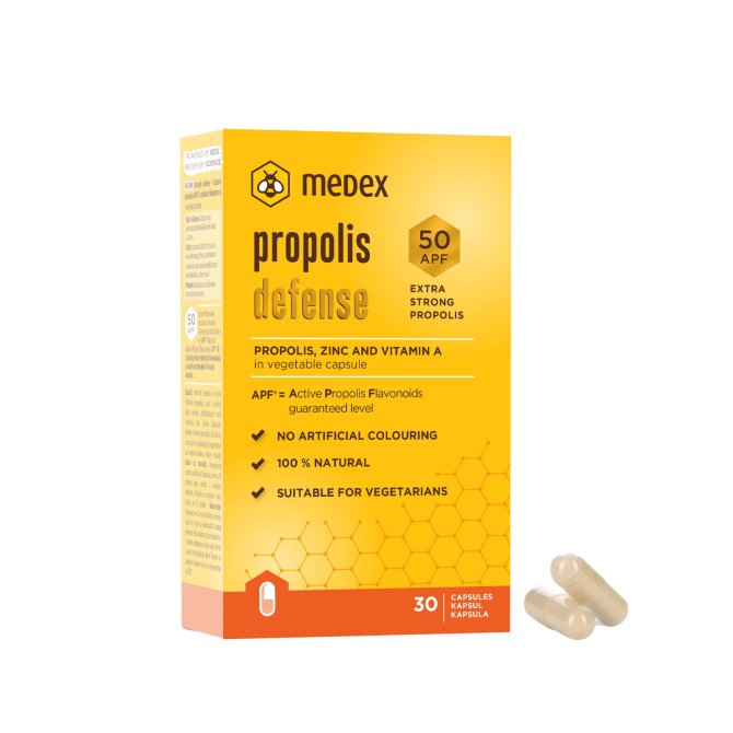 Proizvod Medex Propolis defense kapsule APF50, 30 kapsula brenda Medex
