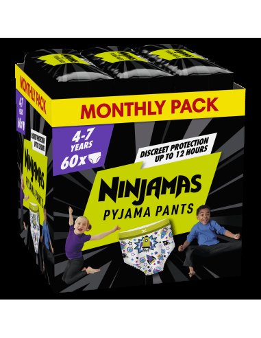 Proizvod Pampers Ninjamas Pyjama Pants pelene-gaćice (17 – 30 kg) – Space, 60 kom brenda Pampers