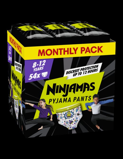 Proizvod Pampers Ninjamas Pyjama Pants pelene-gaćice (27 – 43 kg) – Space, 54 kom brenda Pampers