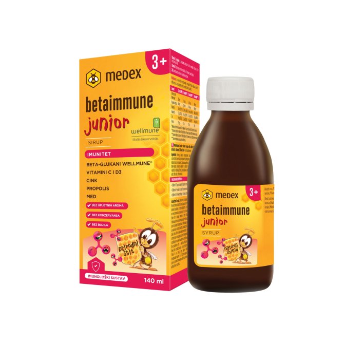 Proizvod Medex betaimmune junior sirup 140 ml brenda Medex