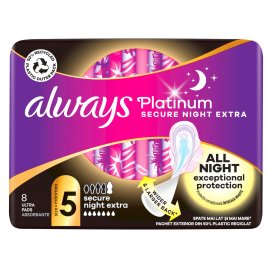 Proizvod Always Platinum Secure Night Extra higijenski ulošci 8 kom brenda Always