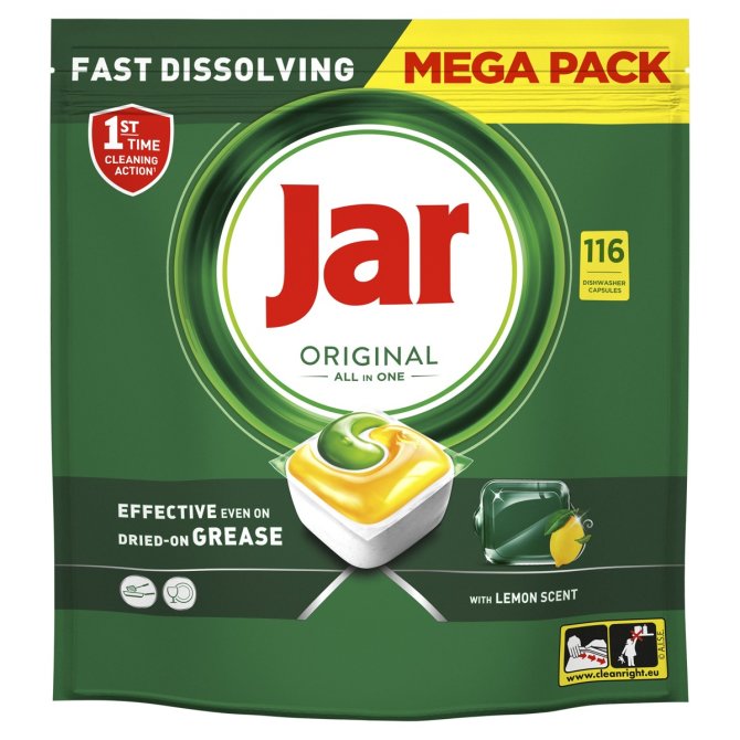 Proizvod Jar Original All in 1 Lemon tablete za strojno pranje posuđa 116 kom brenda Jar