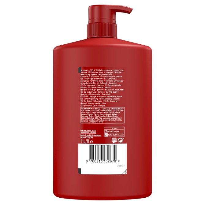 Proizvod Old Spice Night Panther gel za tuširanje i šampon 1000 ml brenda Old Spice