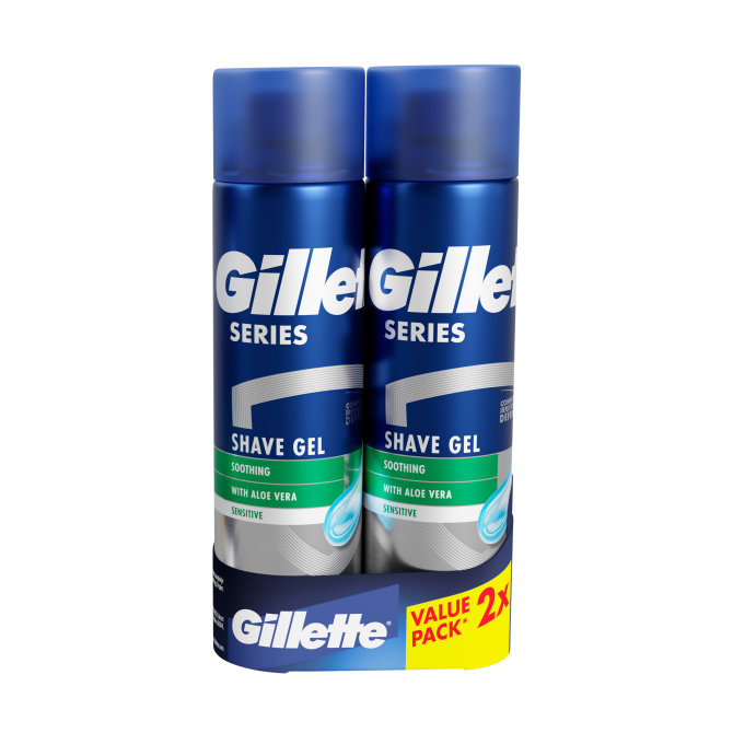 Proizvod Gillette Series Sensitive gel za brijanje s aloe verom 2 x 200 ml brenda Gillette